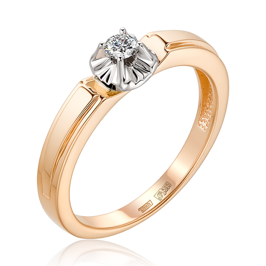 Кольцо, золото, бриллиант, 1-11-0964-101